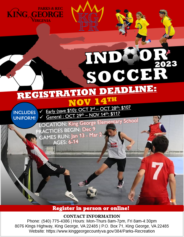 2023-24 Youth Indoor Soccer Flyer Photo