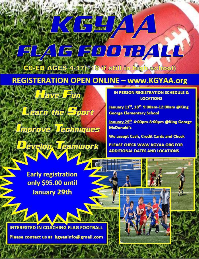 2020 Spring KGYAA Football Flyer