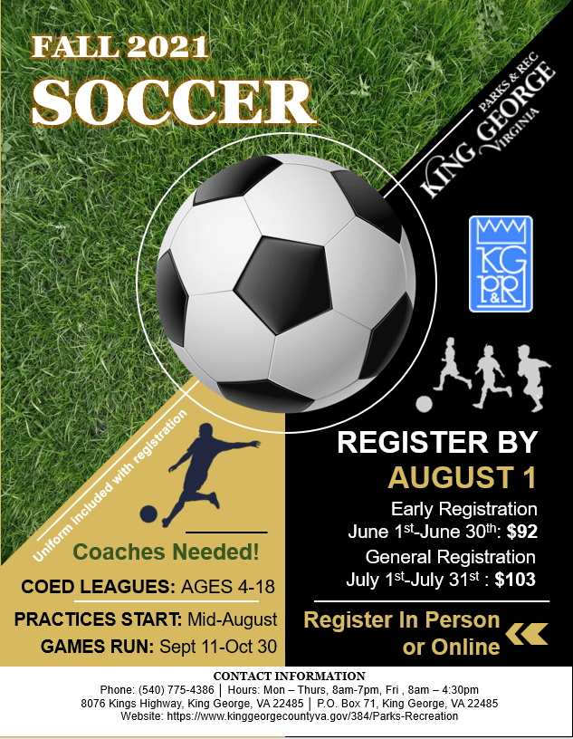 2021 Fall Youth Soccer Flyer Photo