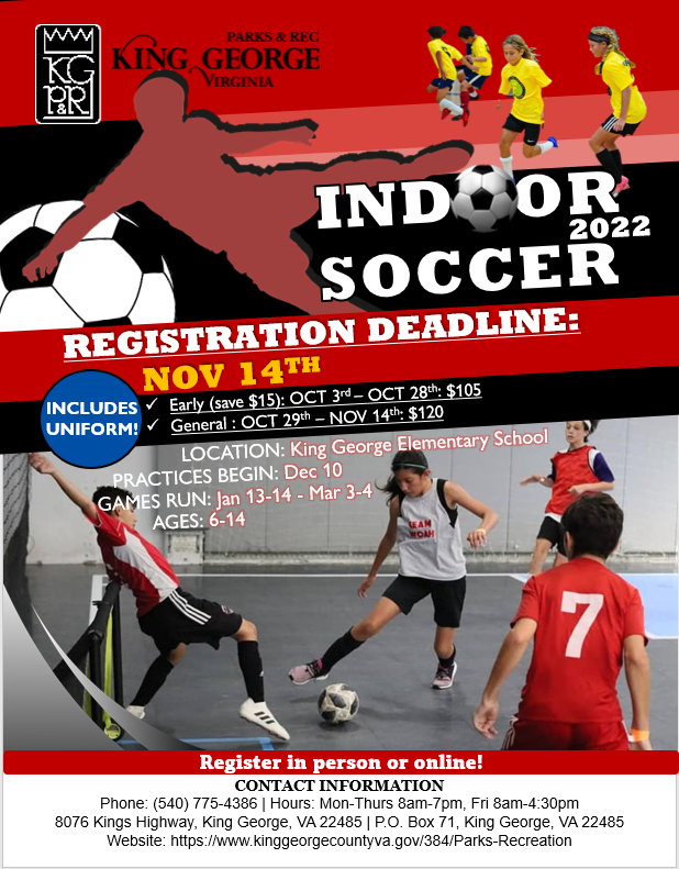 2022-23 Youth Indoor Soccer Flyer Photo